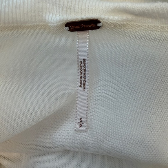 Free People Women's White Sleeveless Boulevard Tank Top Sz S - Picture 4 of 7